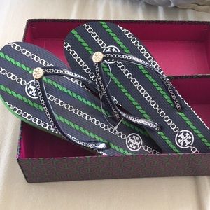 Brand new Tory Burch flip flops